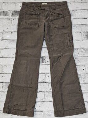Jacob Connexion Women's Cargo Pants Size 7 8 Brown Utility Wide Leg